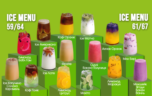 Нове Ice menu в Aroma Kava